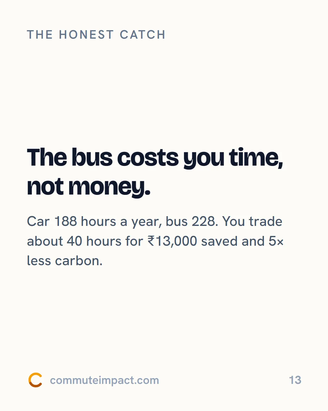 The bus costs you time, not money.