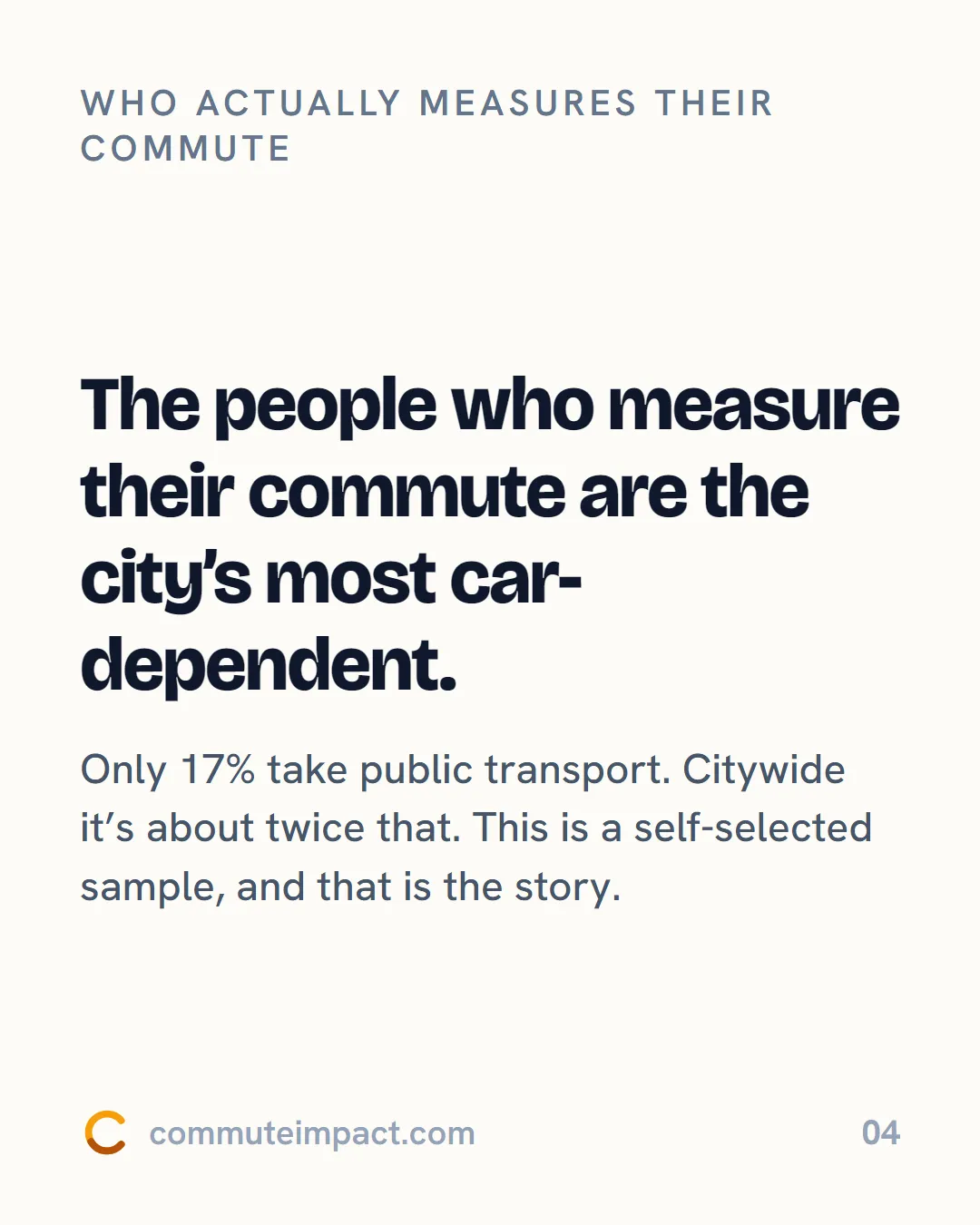 The people who measure their commute are the city’s most car-dependent.